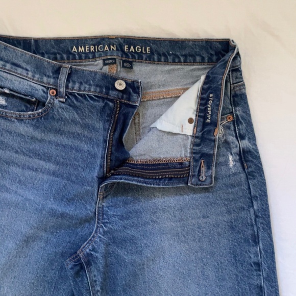 American Eagle Stovepipe Blue Jeans - Picture 4 of 4
